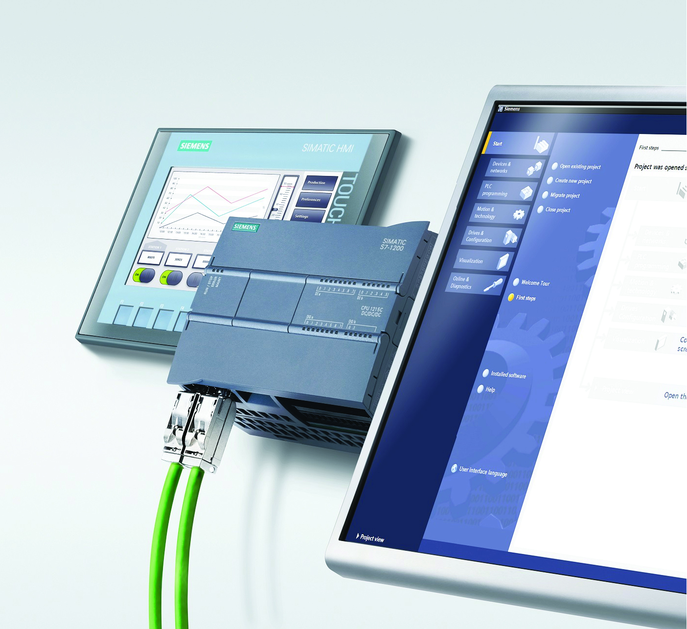 Commande des machines automatisées avec un automate Siemens S7-1200 et un écran tactile