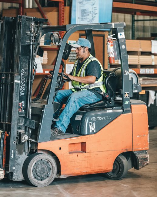 Technique de conduite d’un pont roulant & chariot élévateur